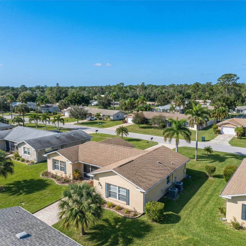 Suburban residential neighborhood in Largo or Seminole Florida