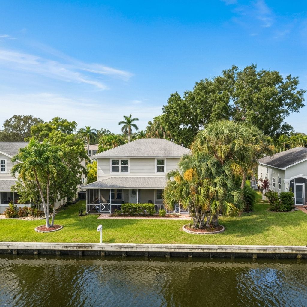 Residential neighborhood in New Port Richey, Florida